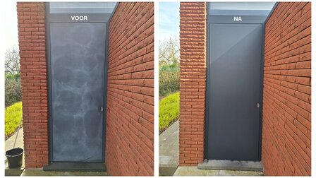 Renovatie verweerde voordeur - Renovation porte 